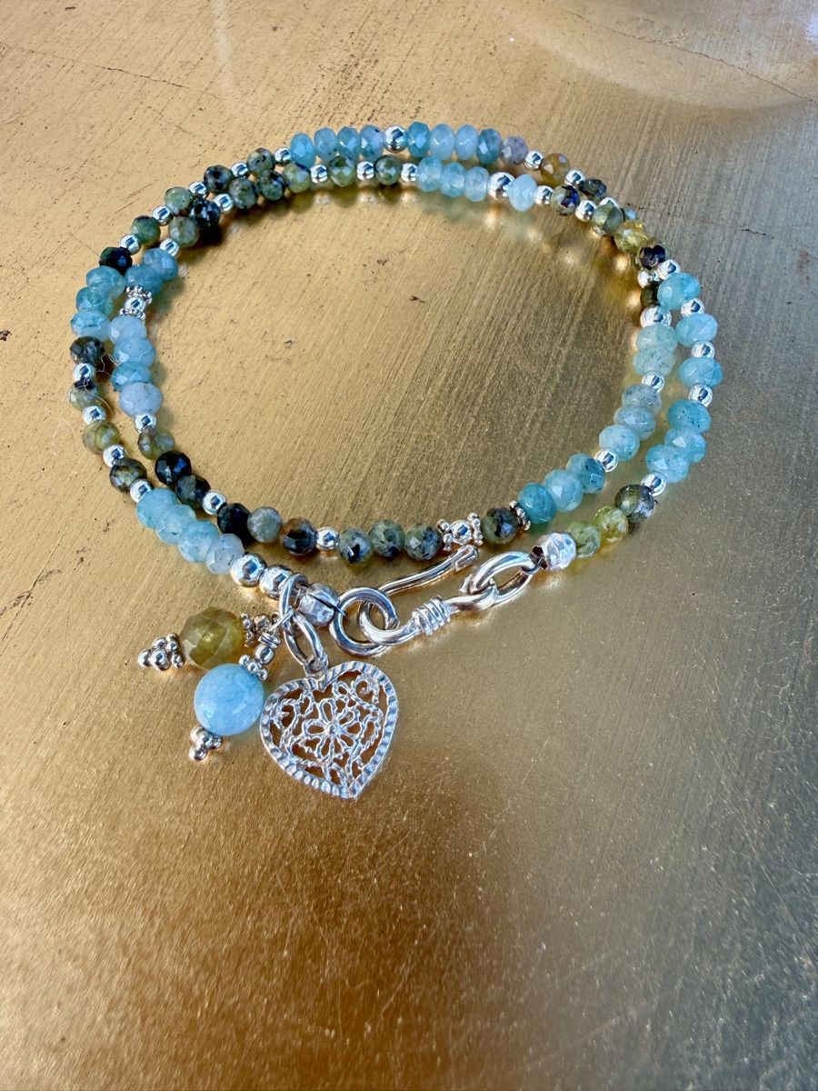 Bracciali & Braccialetti: Halbedelsteinarmband mit 925 Silber – Nuovo e nell'imballaggio originale da Maienfeld venduto da Cmicky