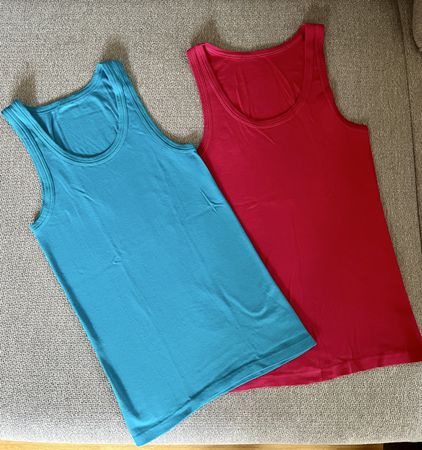 2er Pack Trägershirts türkis & pink, Gr. M