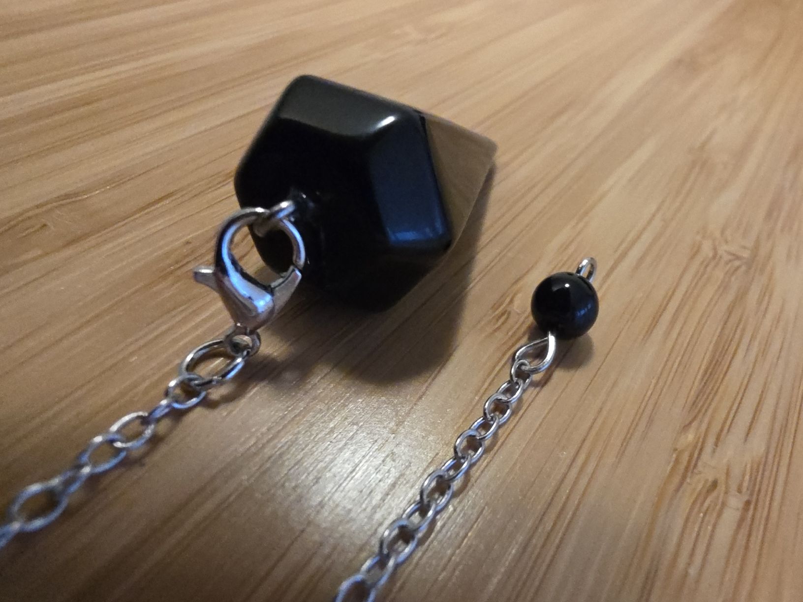 Minerali & Pietre curative: Onyx schwarz Pendel – Nuovo e nell'imballaggio originale da Menziken venduto da Mirager 2