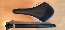 Sattel fi'zi:k (Fizik) Rondine und BMC Sattelstütze LSP 02
