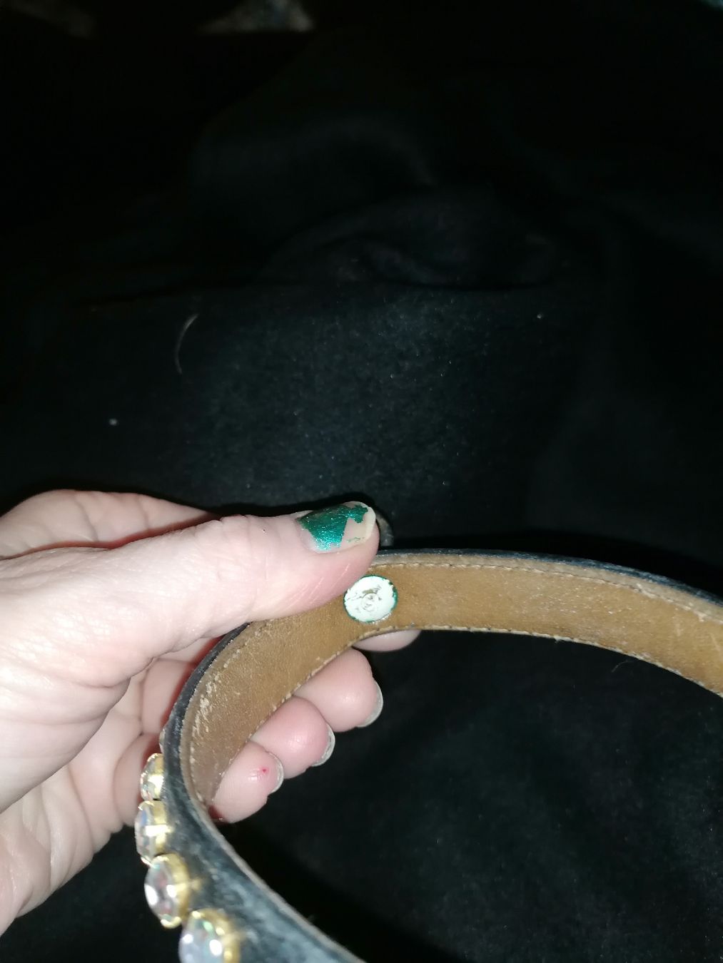 Guinzagli & Collari: Glitzerndes Halsband, Leder, Strass - auffälliger Blickfang! – Usato da Birrwil venduto da inf_2qrx 2