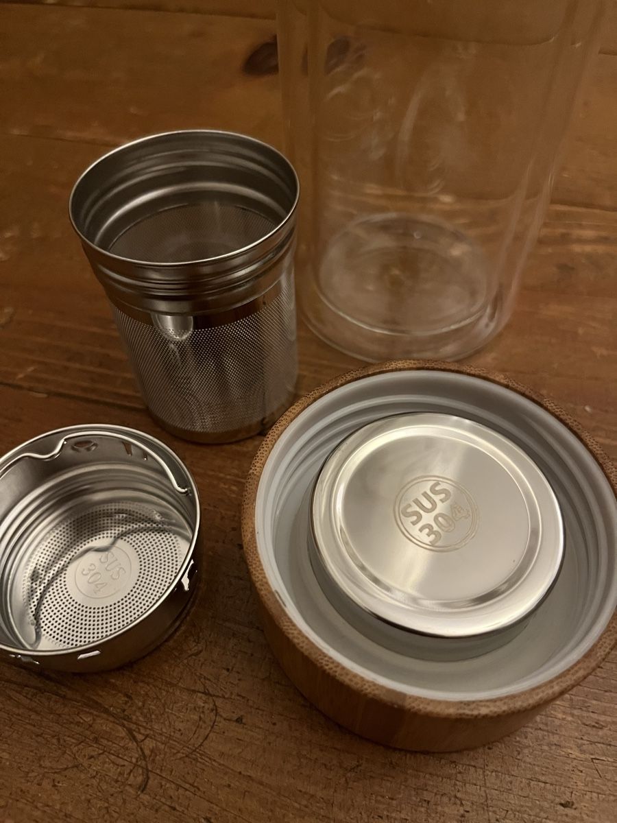 Borracce & Thermos: Glasflasche mit Teesieb – Nuovo (secondo la descrizione) da Spiegel b. Bern venduto da oli_byg8 3