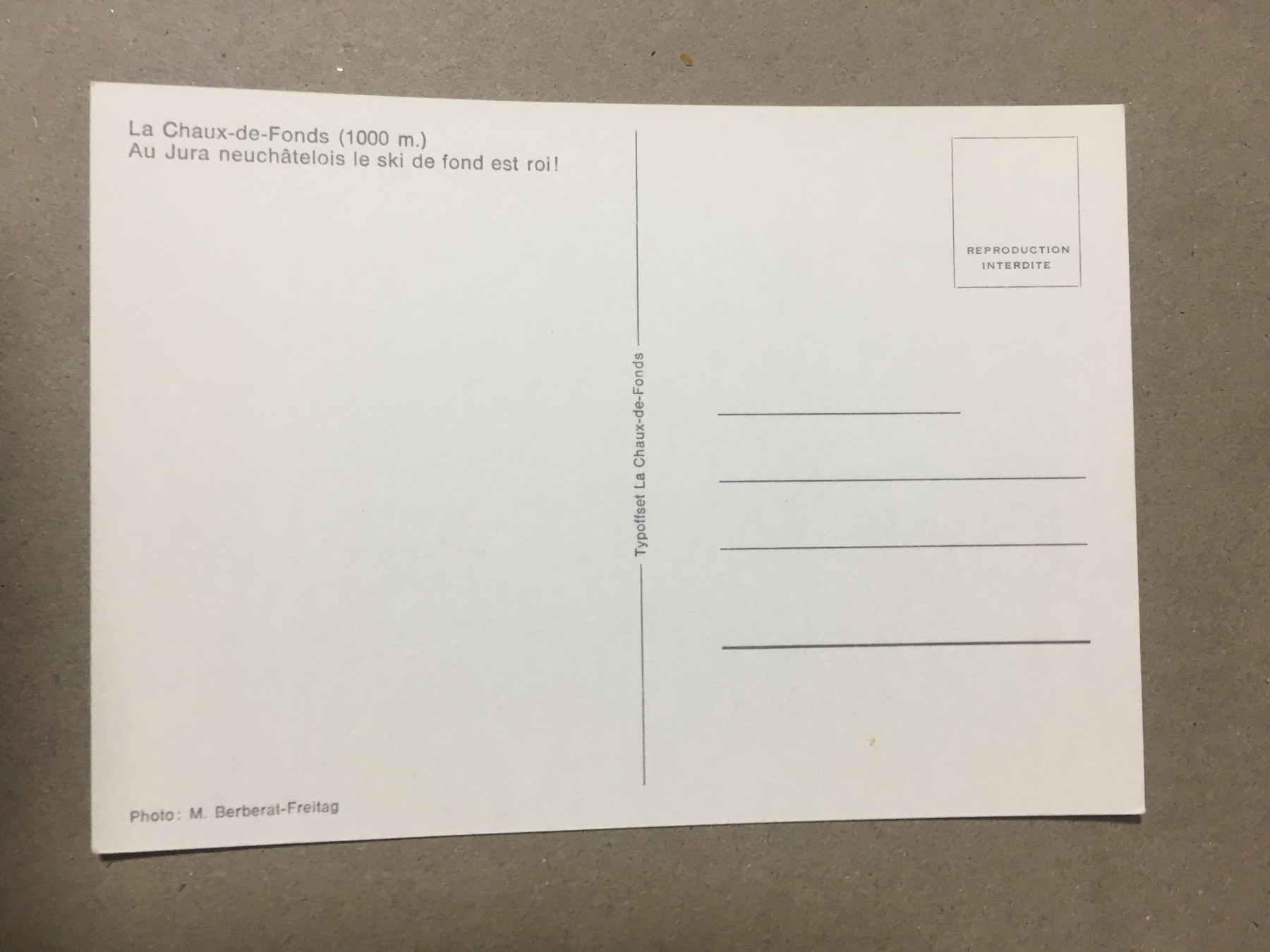 Cartes postales: Langläufer ob La Chaux de Fonds – D'occasion à Küttigen par Melisch1000 1