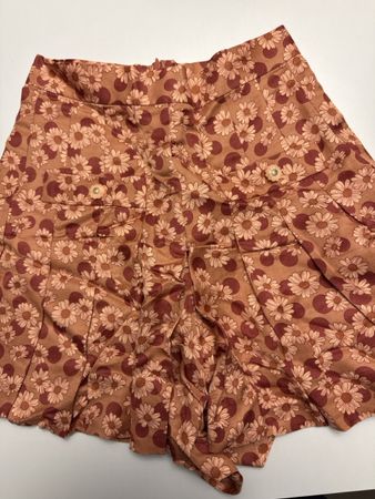 Sandro Paris Floral Shorts Brown Size 34 Pre-owned