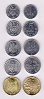 MOLDAVIE  5 MONNAIES  NON-CIRCULÉES 2004-2010 /  1 à 50 BANI