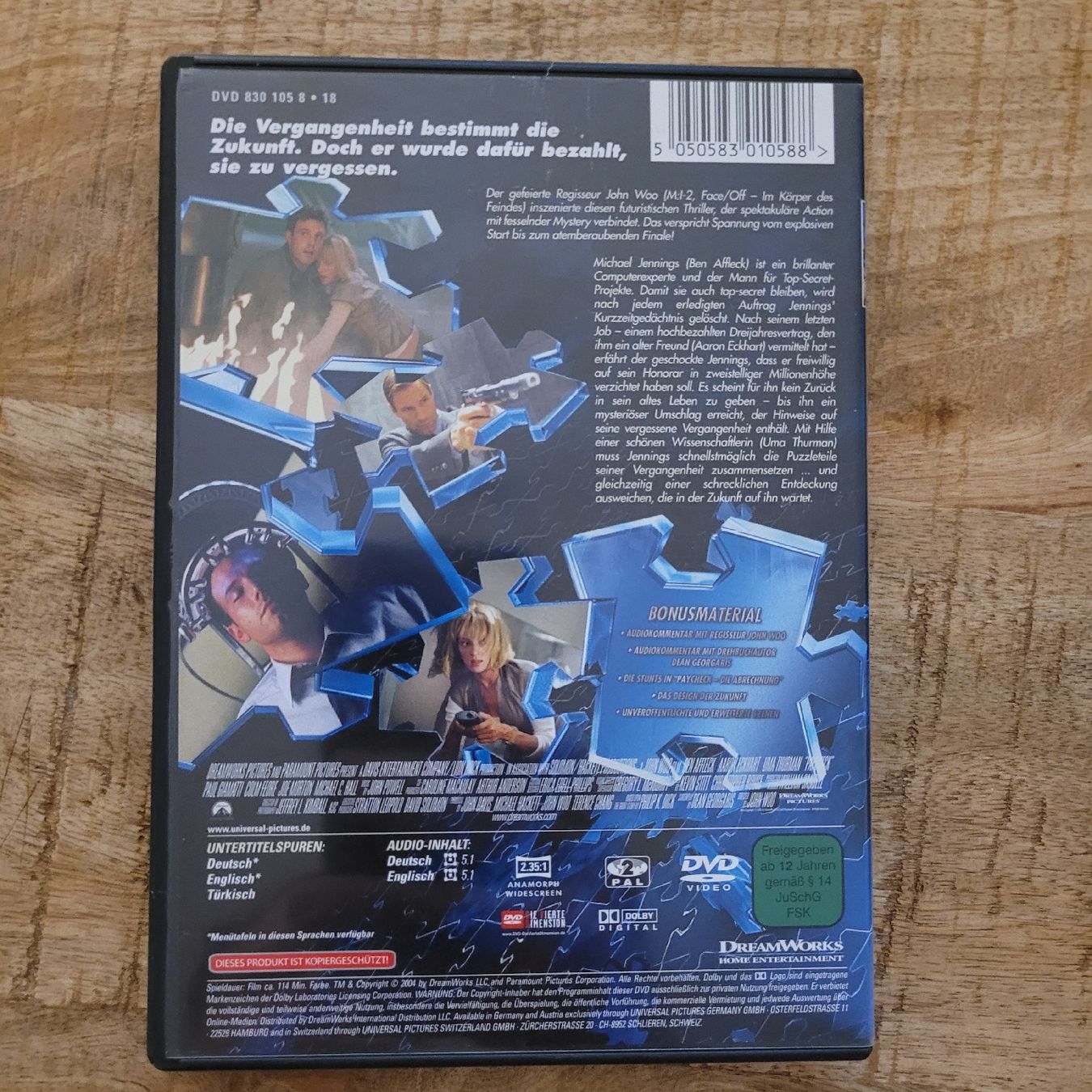 Tutti i DVDs: Paychack dvd ben Affleck john woo – Usato da Volketswil venduto da uffdu 1