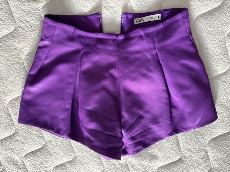 ZARA SATIN SHORTS  Special Edition, Lila, Gr. S, wie NEU