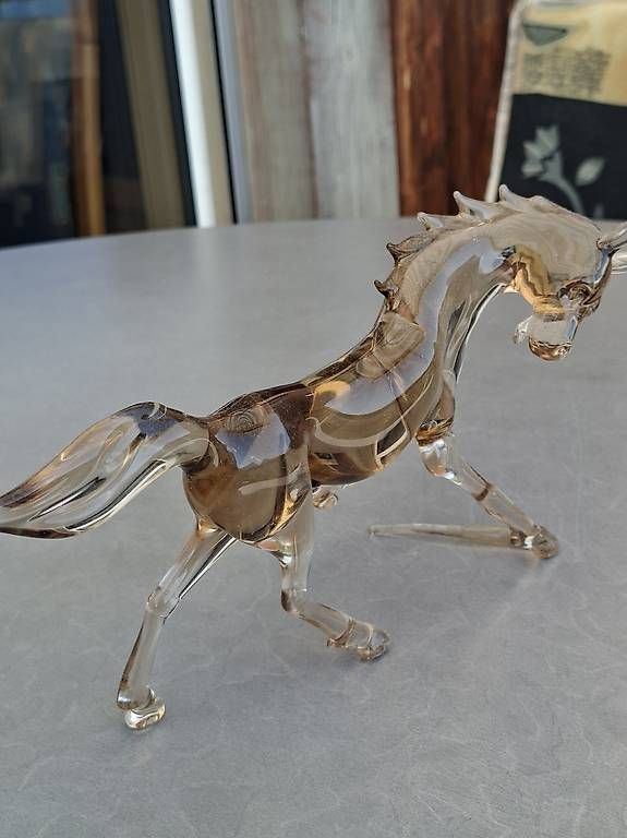 Statuette: Glasmalerei Pferd Kunst Figur Murano? 25x15 cm – Usato da Basel venduto da mabu46