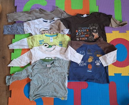 Kinder Kleiderpaket, Langarmshirts, Grösse 74