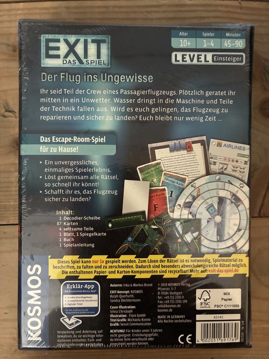 Kosmos Giochi: Exit - Der Flug ins Ungewisse – Nuovo e nell'imballaggio originale da zürich venduto da lifi0406 1