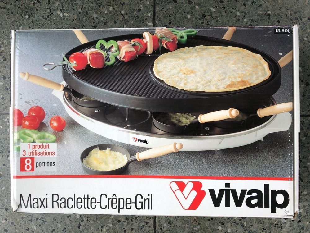 Maxi Raclette-Crêpe-Grill Vivalp