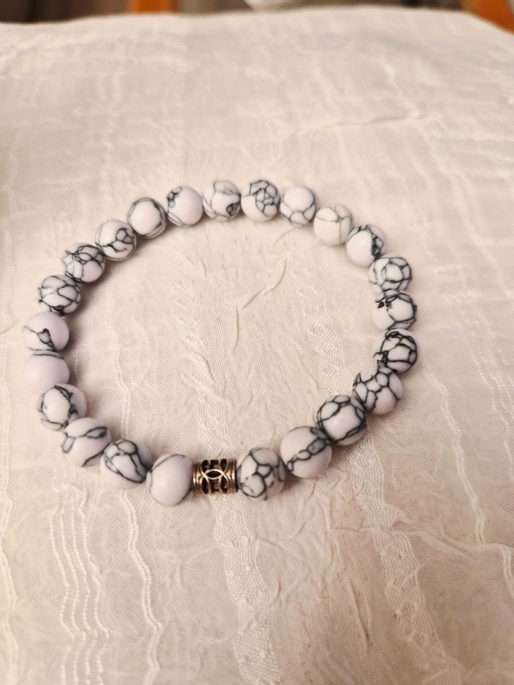 Bracciali & Braccialetti: Howlith Edelstein Armband Elastisch mit Halskette – Nuovo e nell'imballaggio originale da Dietikon venduto da Eleda 1