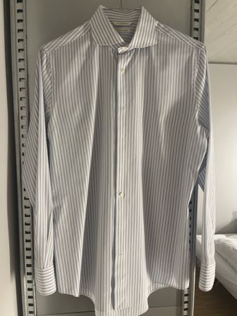 Suitsupply Hemd gestreift Baumwolle, Grösse 40 Slim Fit