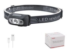 Stirnlampe LED, USB, wasserfest (neu, OVP)
