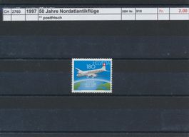 1997 "50 Jahre Nordatlantikflüge", ** postfrisch
