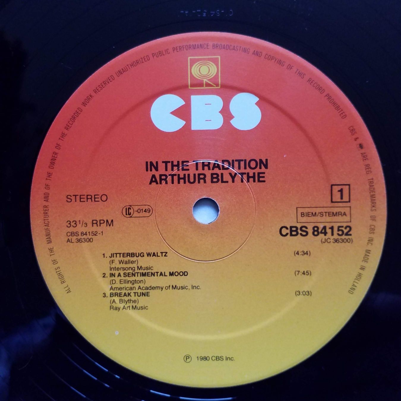 Dischi in vinile: ARTHUR BLYTHE,  in tradition - 1980 press  - NEW - – Nuovo (secondo la descrizione) da Yverdon-les-Bains venduto da Jacotreut 2