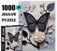 Jigsaw-Puzzle-schwarz/weiss Schmetterling 50x70cm-Familie
