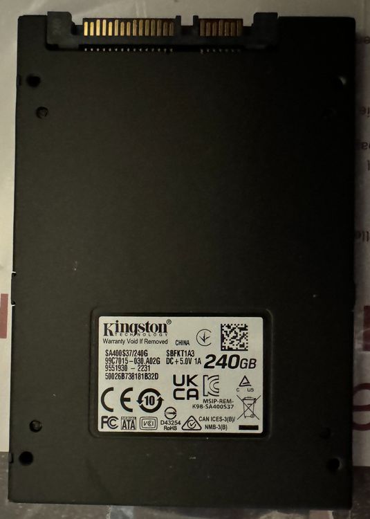 SSD KINGSTON SA400S37240G 240GB (Gebraucht) in für CHF 15 – mit ...