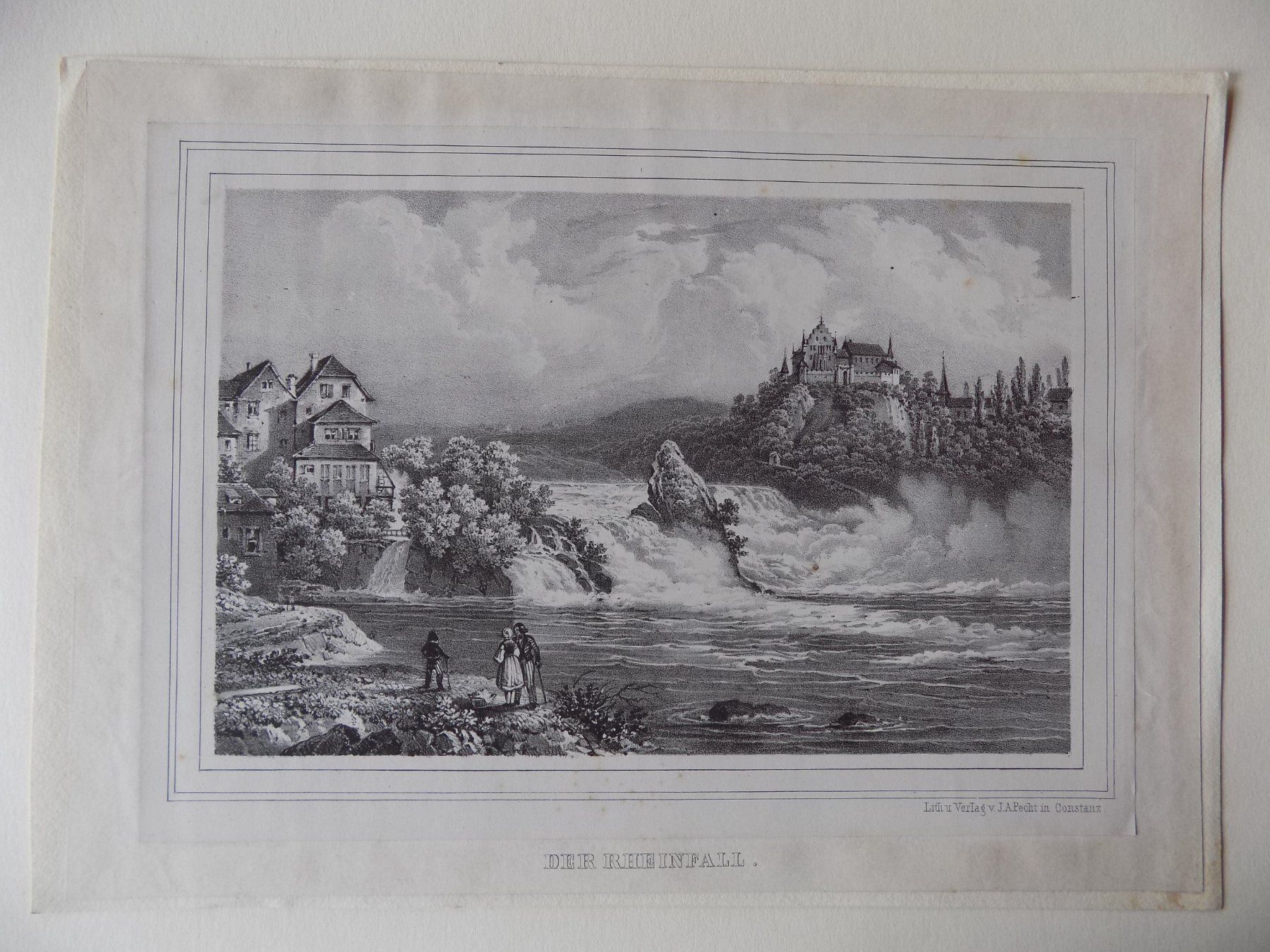 Stiche: Der Rheinfall von J.A. Pecht – Gebraucht aus Risch von Antikfee