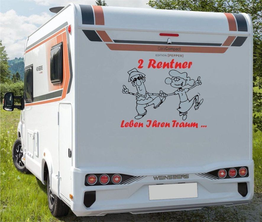 Aufkleber Wohnwagen Wohnmobil Caravan Camper Auto Rentner Mobil