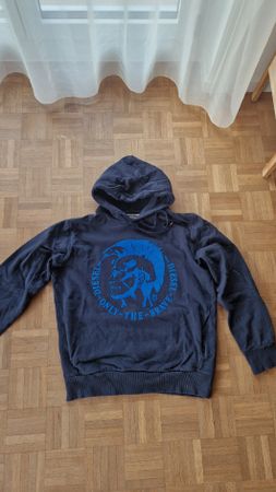 Diesel Kapuzenpullover Grösse L Dunkelblau, Baumwolle Herren