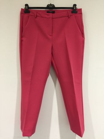 Max Mara Weekend Hose Punto Milano Jersey pink gekürzt Gr 46
