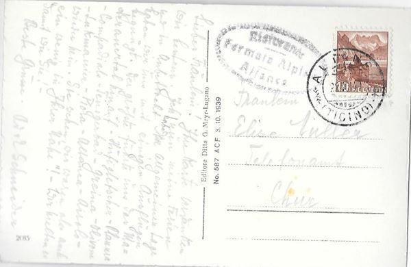 Cartoline postali: Olivone 5 Bilder mit Restaurantstempel – Usato da Olten venduto da clotaldi 1