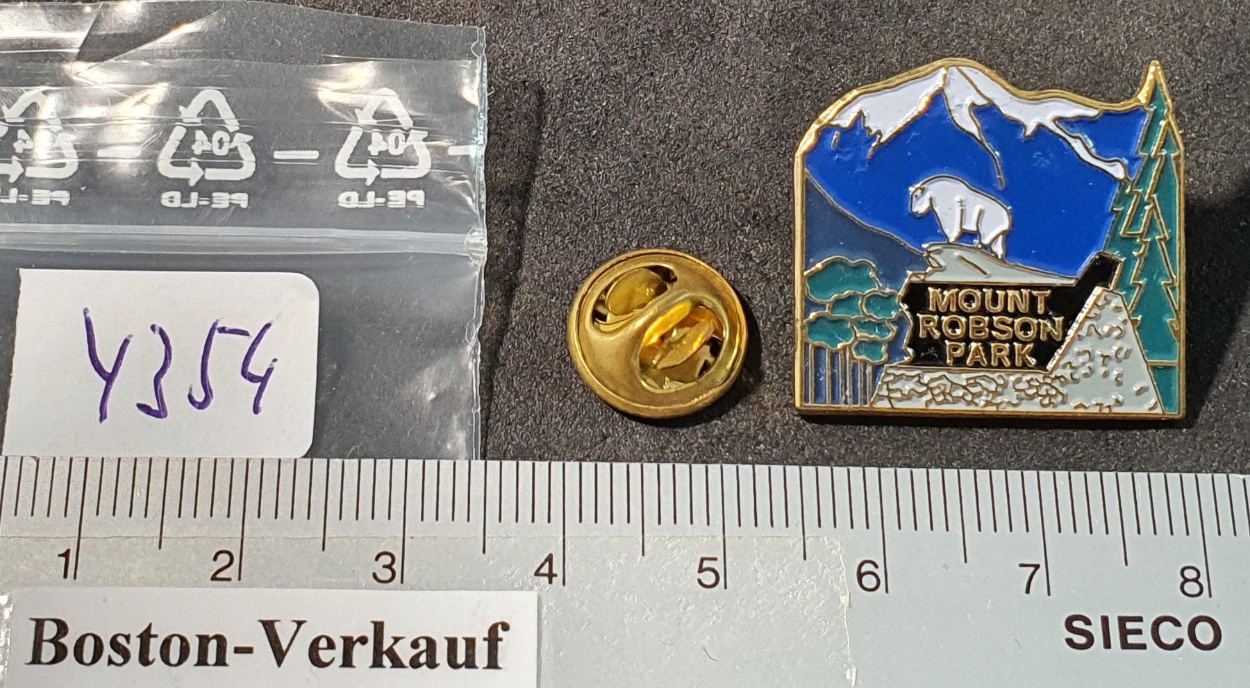 Placchette & Badge: Y354 - Pin Mount Robson Park Canada Kanada Eisbär – Usato da Reinach BL venduto da Boston-Verkauf 1