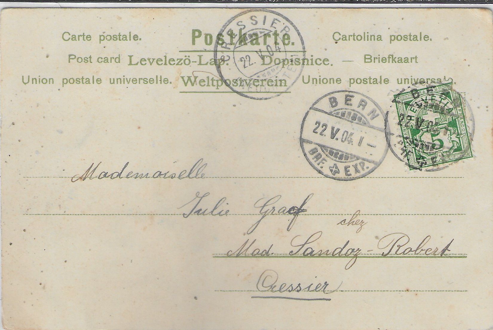 Ansichtskarten: Fröhliche Pfingsten - Kutschen Ausflug - Litho – Gebraucht aus Ettingen von Kartenplanet 1