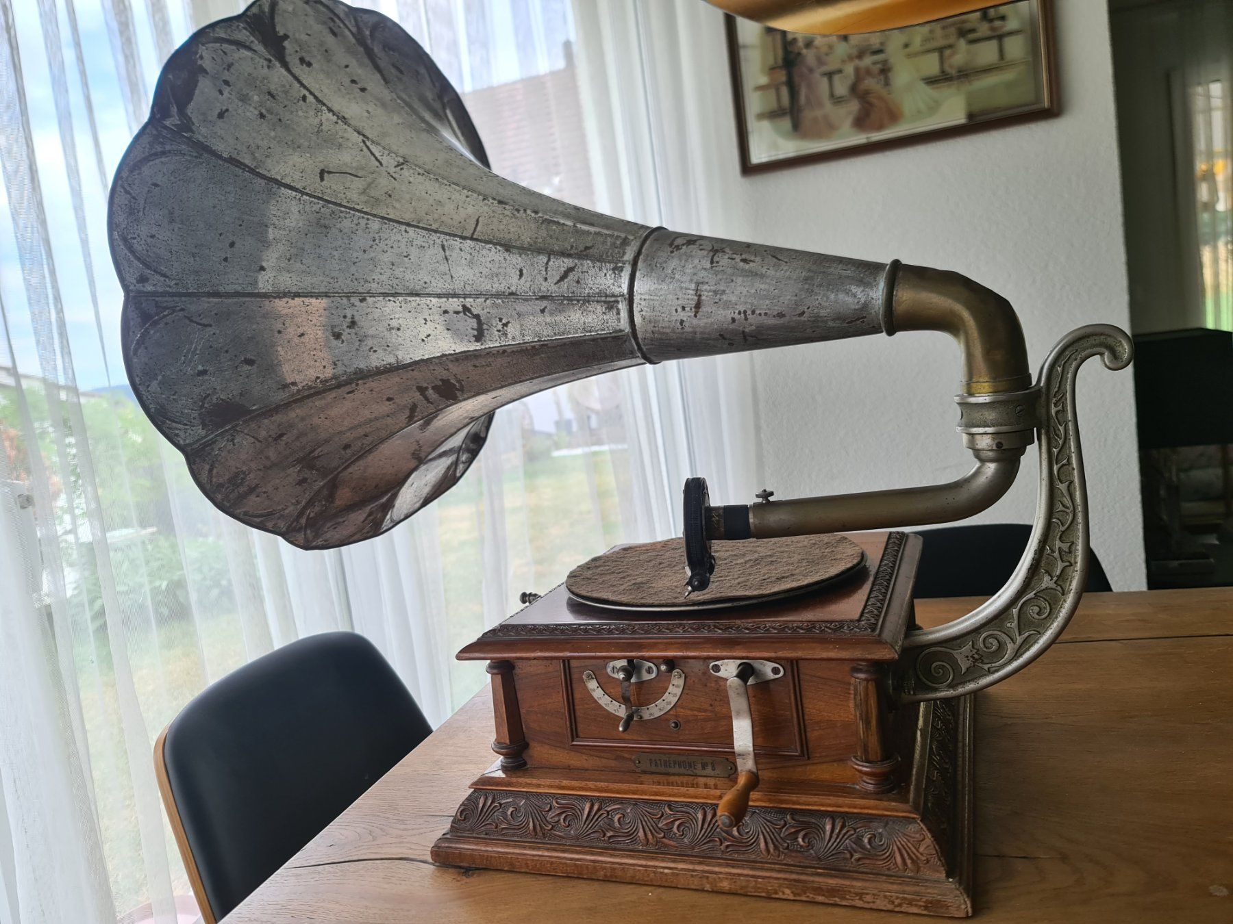 Pathé Giradischi: Grammophon Pathéphone Nr. 8 – Usato da Hüntwangen venduto da Scarciglias-Antiques 1