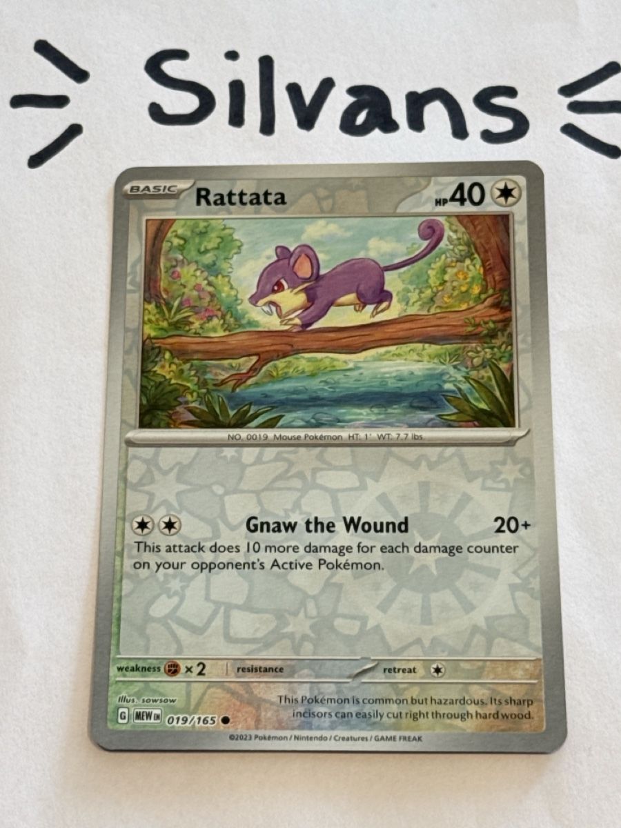 Pokémon Carte collezionabili: Rattata Reverse Holo MEW 019 Englisch – Nuovo (secondo la descrizione) da Wil SG venduto da Silvans