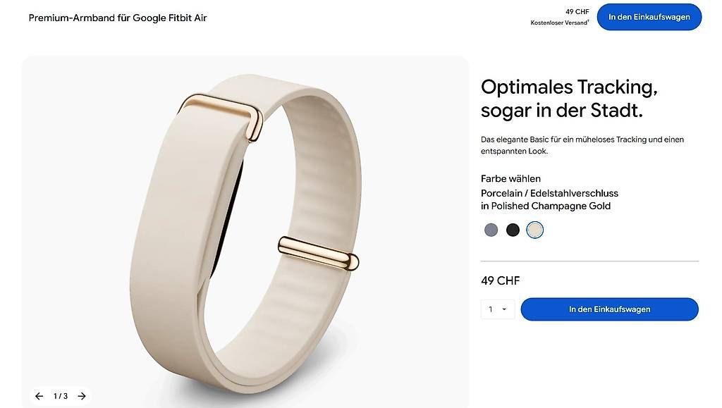 Smartwatch: Google Fitbit Air - 1 Woche getragen – Usato da Seuzach venduto da Ori7 1