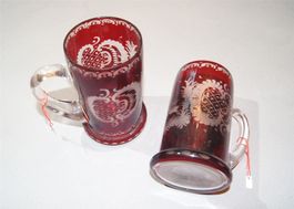2 Böhmische Trinkgläser/Humpen
