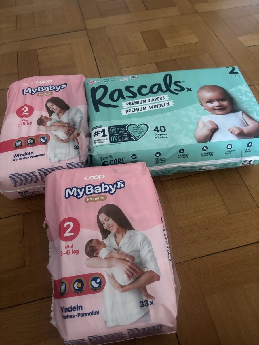 Secchi per pannolini & Pannolini: Windel Grösse( 2) 3-6kg und 4-8 kg  – Nuovo e nell'imballaggio originale da Mollis venduto da jea_68v5