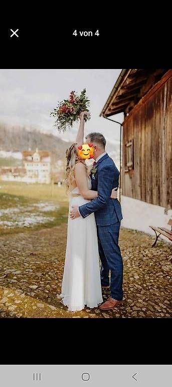 Vestiti: Braut Kleid modern 38 40 ivery – Usato da Seewen SZ venduto da pla01