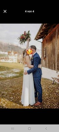 Braut Kleid modern 38 40 ivery