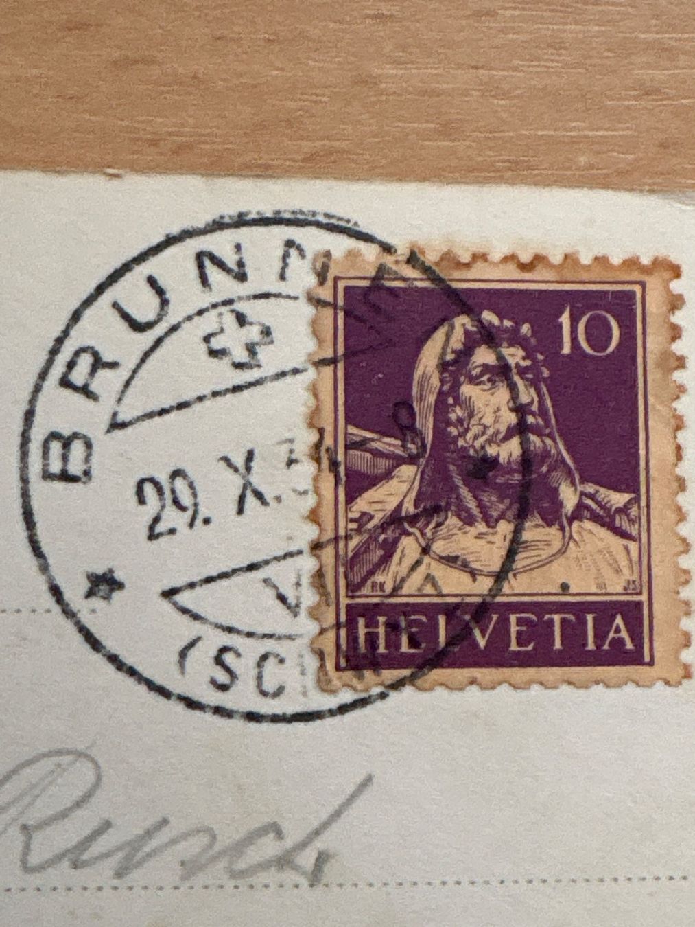 Cartoline postali: Alte Ansichtskarte: Institut Ingenbohl, Mythen, Brunnen – Usato da Ibach venduto da lisch3 2