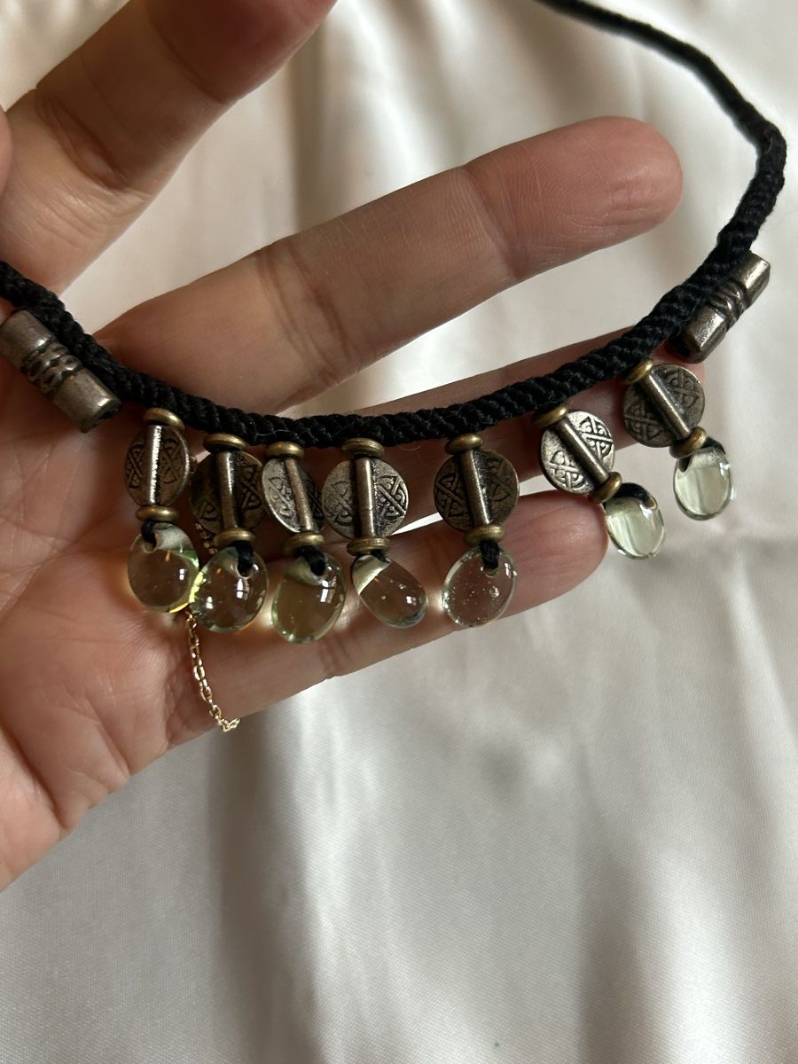 Catenine: Vintage Boho Chic Halskette schwarz Silber – Usato da Bern venduto da FreitagsSachen22 4