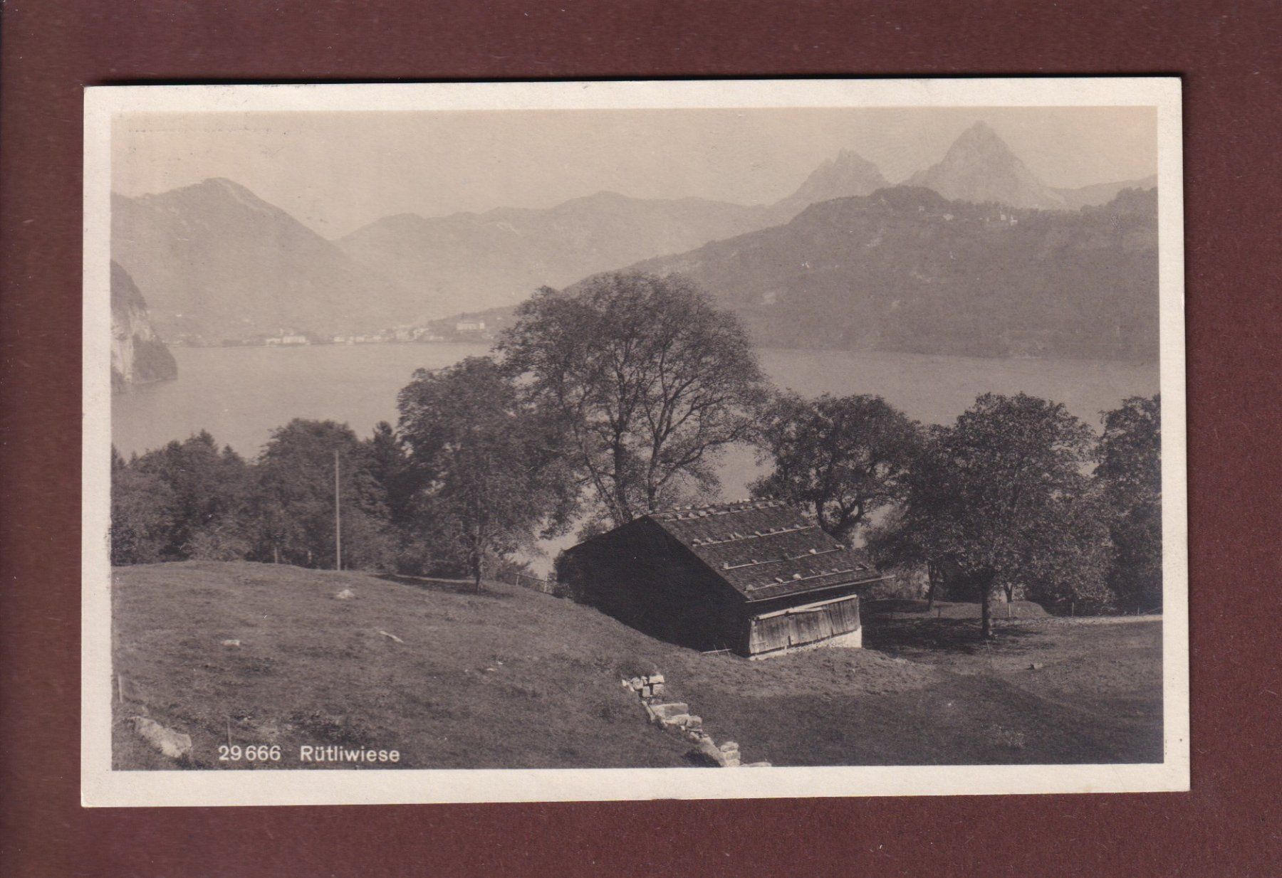 Cartoline postali: RÜTLIWIESE - 1923 – Usato da Pully venduto da nicecards