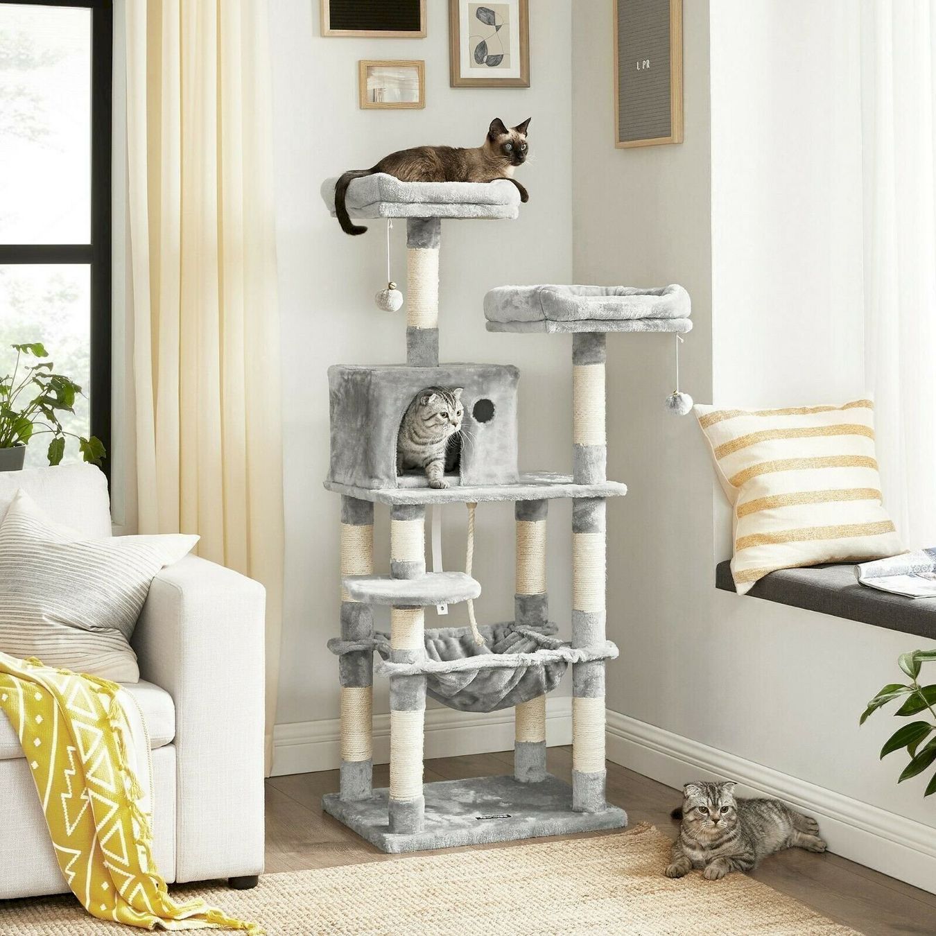 Katzenbaum - Kratzbaum: FEANDREA Kratzbaum 143 cm Grau – Neu und originalverpackt aus Bottighofen von zaap 1