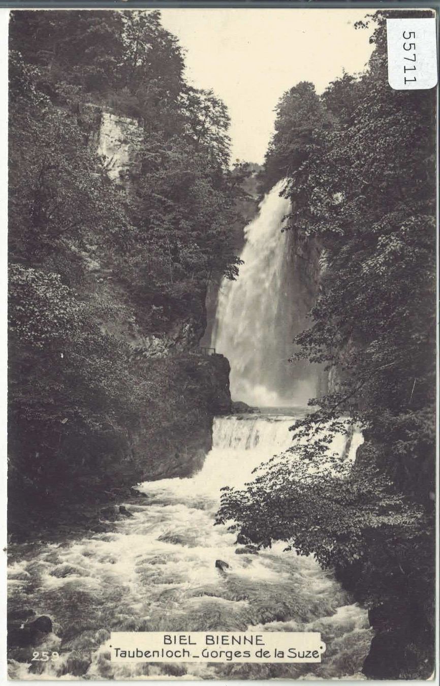 Cartoline postali: Biel-Bienne - Taubenloch - Gorges de la Suze – Usato da Ettingen venduto da Kartenplanet
