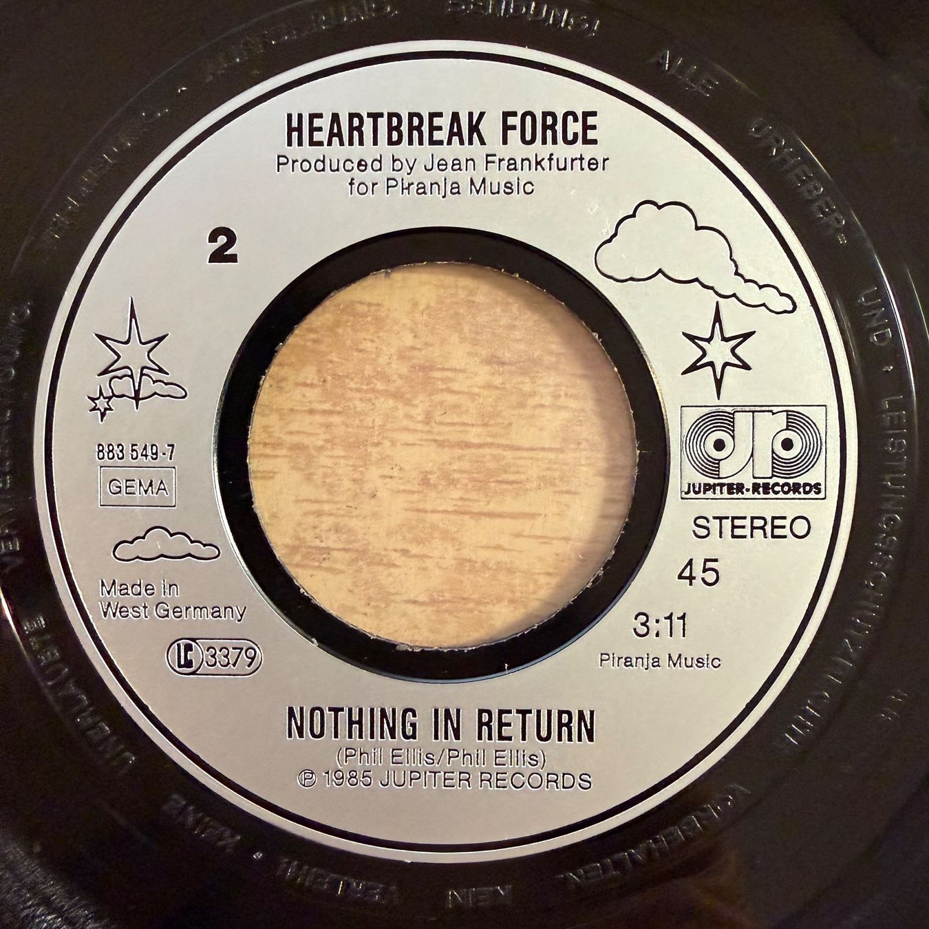 Vinyles: Heartbreak Force - Partytalk / 1. D-Press. 1985 - Very nice – D'occasion à Gais par soundcave57 3