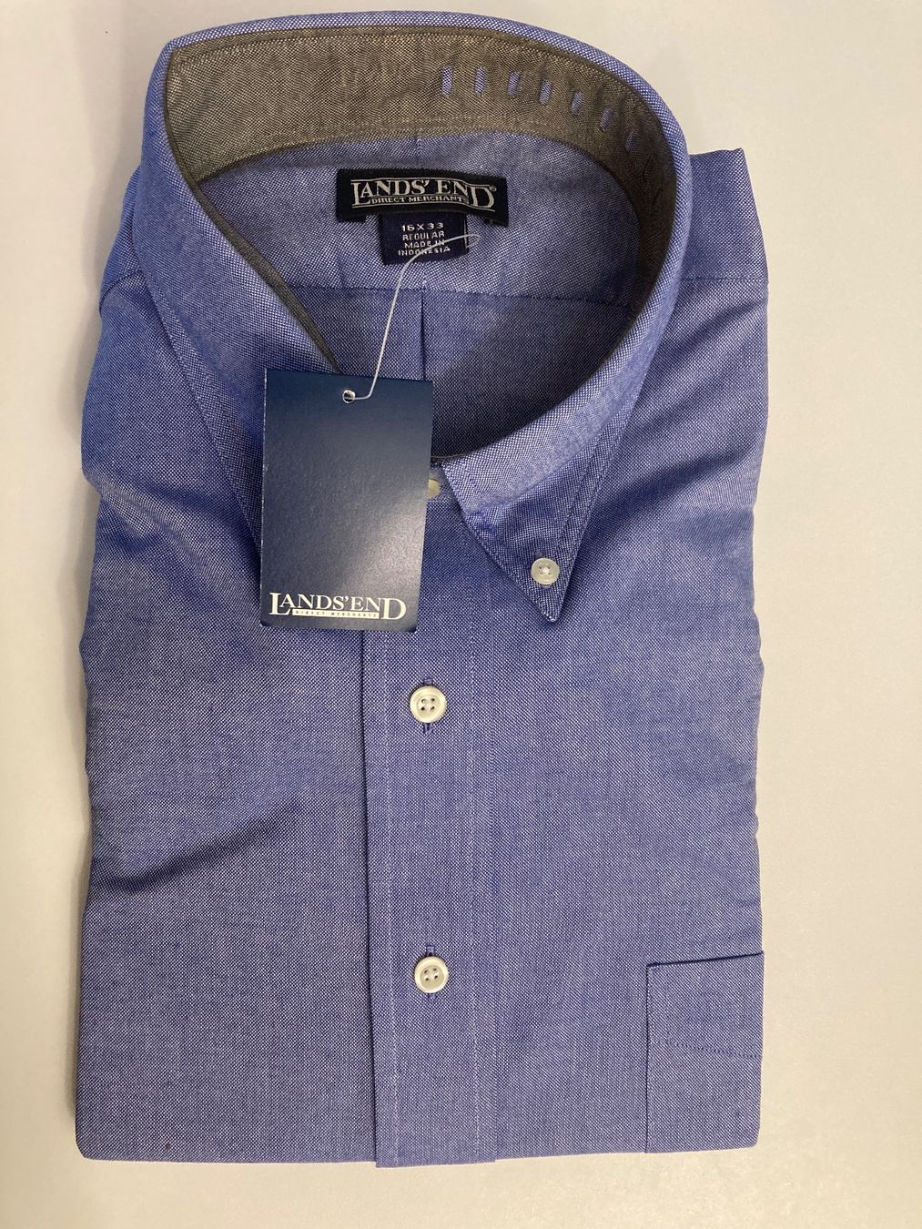 Chemises: Chemise bleu Lands' End – Neuf avec emballage d'origine à Genthod par daz_world