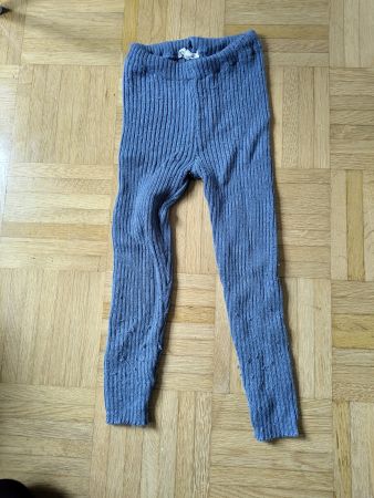 Dicke Merinoleggins blaugrau 110/116