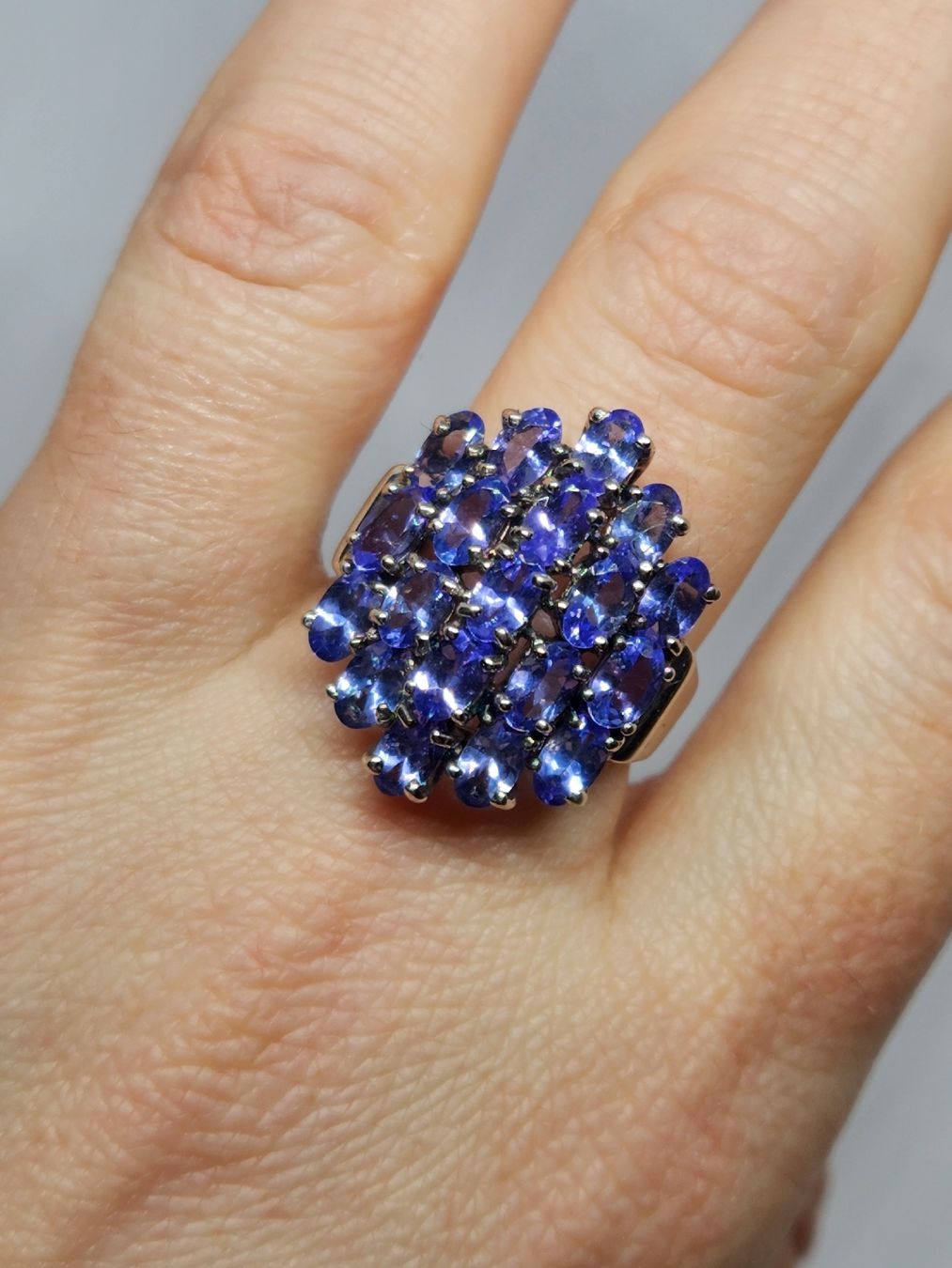 Anelli: Iolite Ring, in Massivem Silber 925, – Usato da St. Gallen venduto da GIULESGG 1