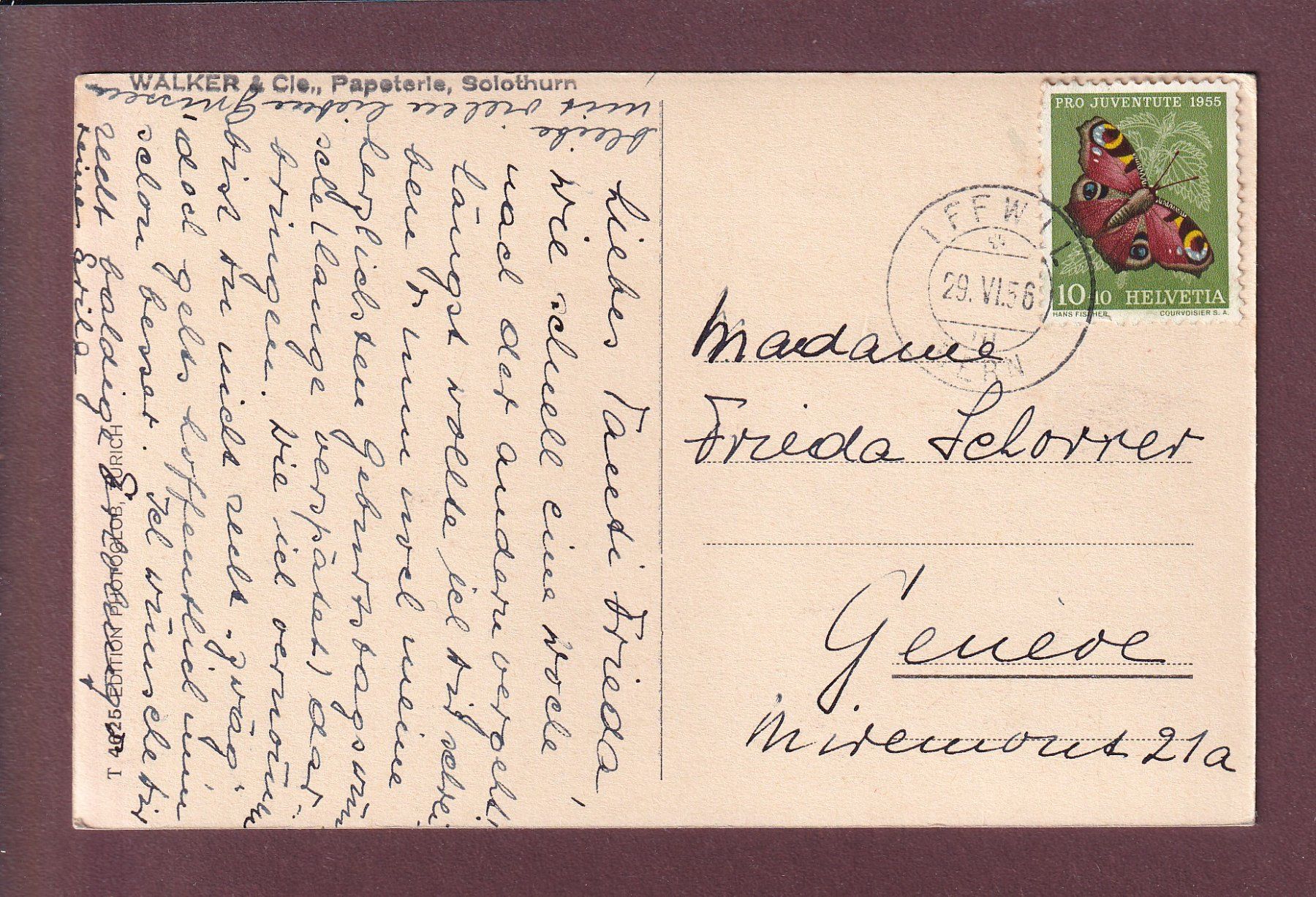 Cartes postales: SOLOTHURN - 1956 – D'occasion à Pully par nicecards 1