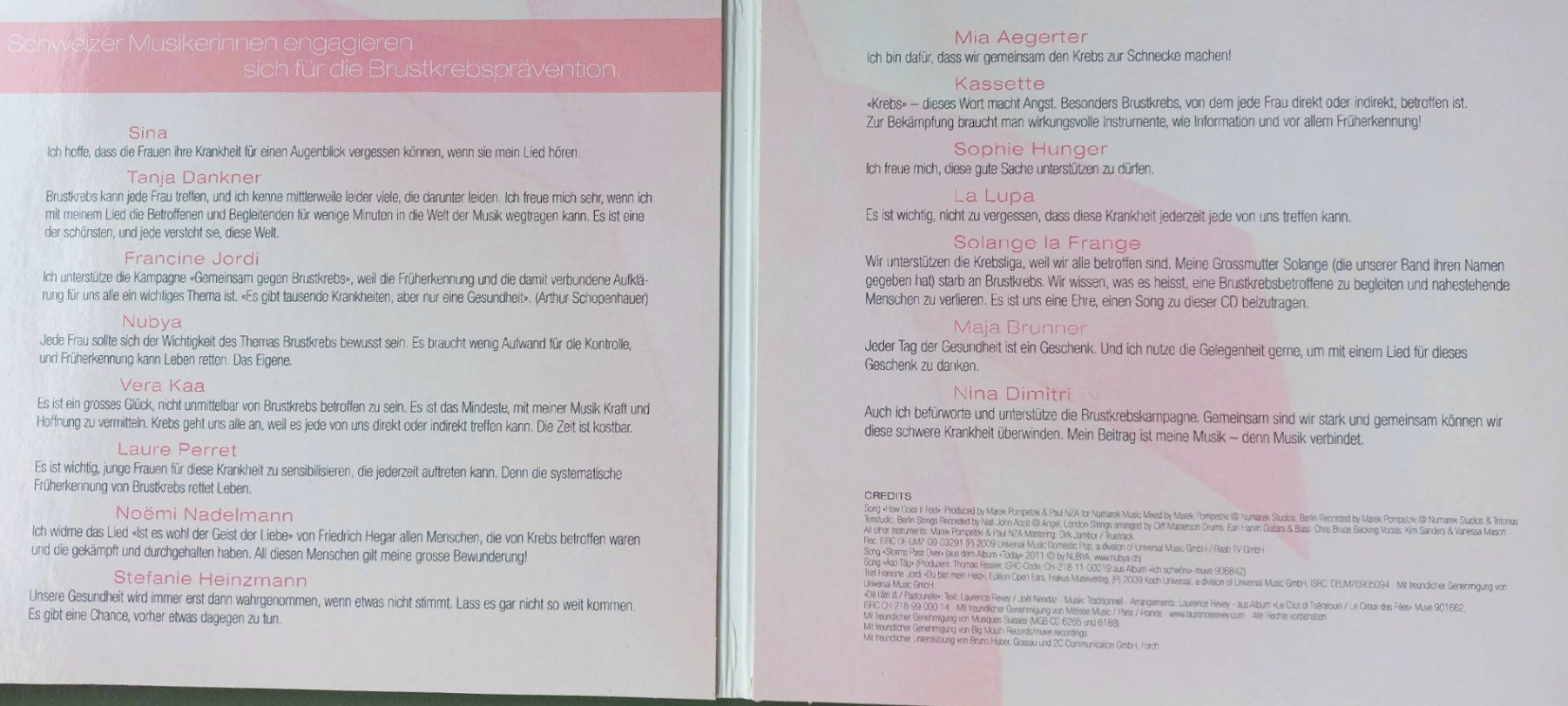 CD: CD - Schweizer Interpretinnen - Krebsliga – Usato da Niederuzwil venduto da lubimaja 1