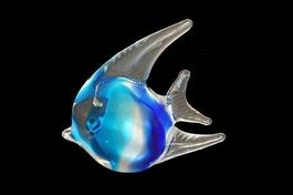 Bunter Glasfisch aus Murano - Schönes Farbenspiel in blau