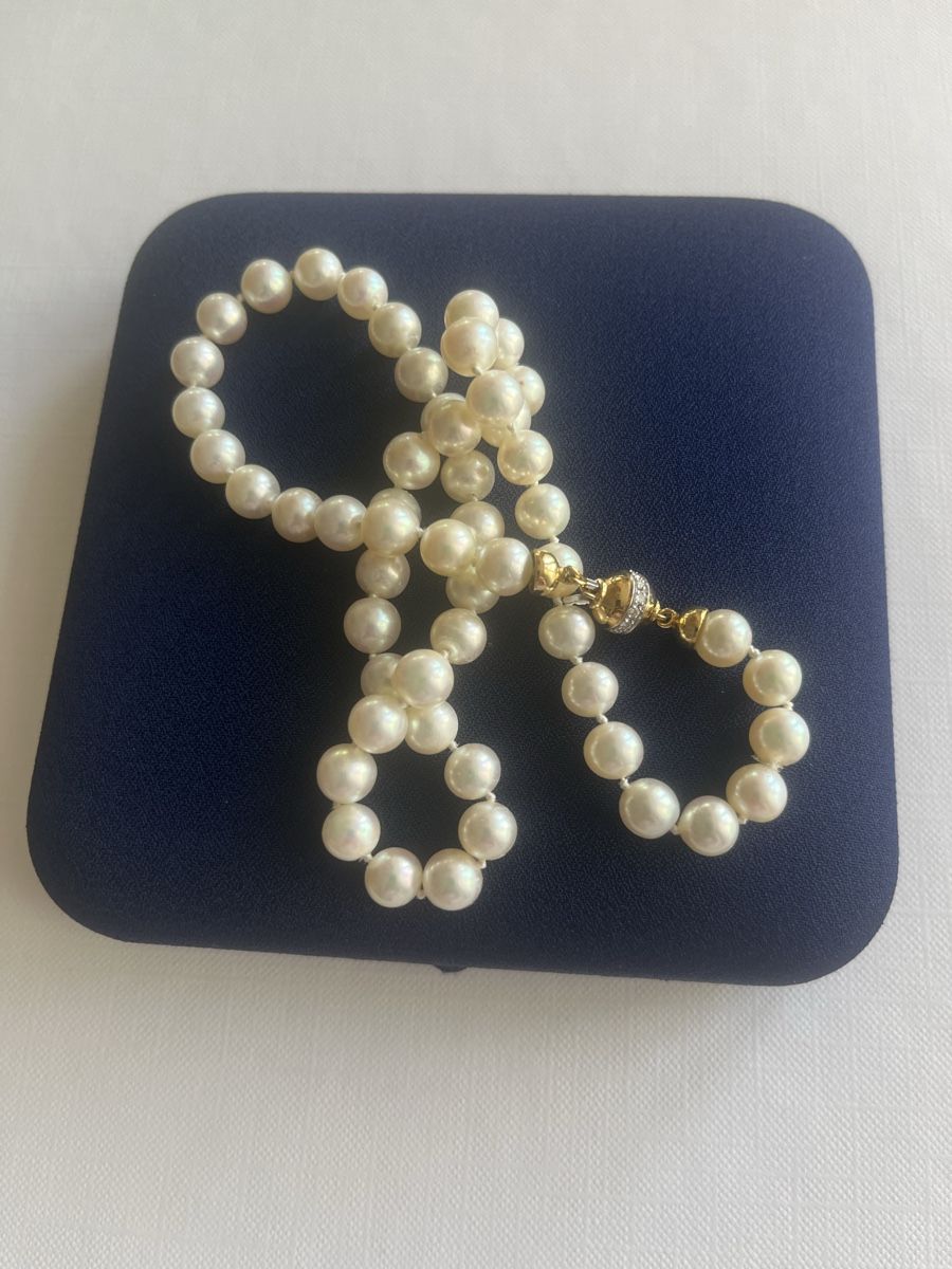 Bucherer Ketten: Echte Perlenkette mit Diamanten Schloss – Gebraucht aus Birmensdorf ZH von Sab5555 1