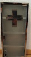 Vintage Medizinschrank, Apothekerschrank mit Glass, Metall